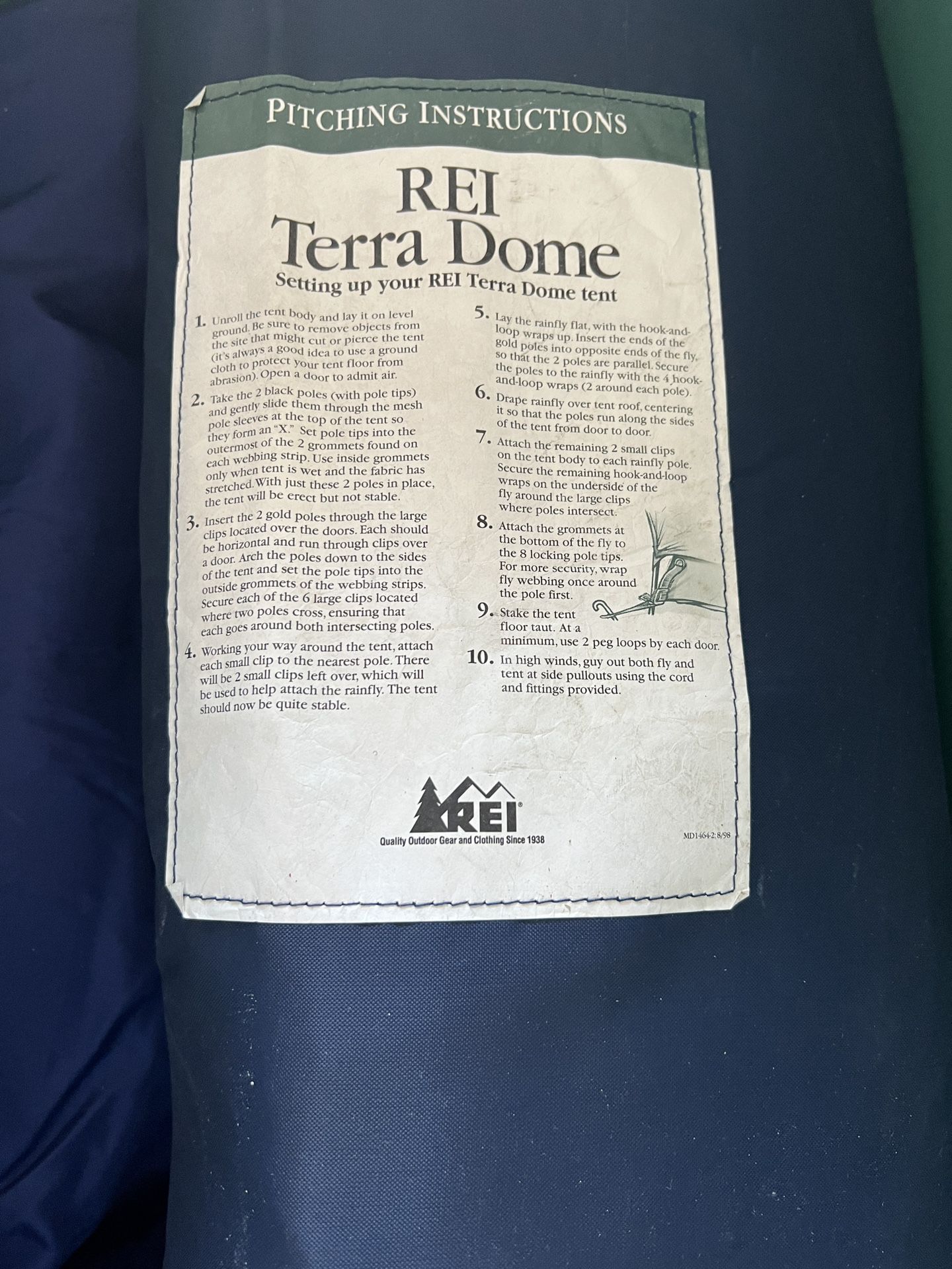 REI TERRA DOME TENT USED ONCE