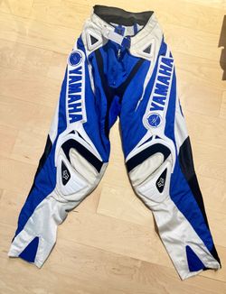 Fox Racing 360 Yamaha Motocross Pants Size 28 Blue White MX Dirt Bike