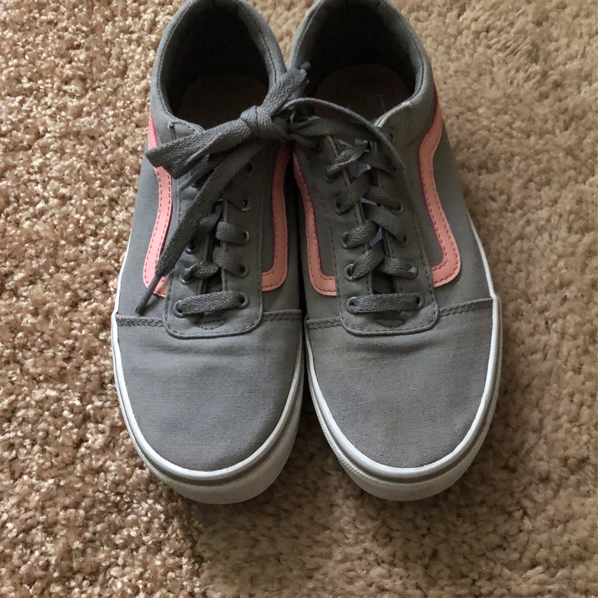 VANS , Girls Gray and Pink Size 5