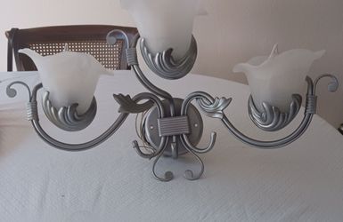 Kichler Lighting, 2 Vanity Light,  3 Light  each one  white Swirl Glass