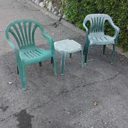 Plastic Chairs With Table All For 