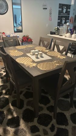Six chair table hardly been used almost new