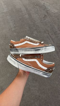 Brown pearlized vans sizes 7.5 & 8 men brand new
