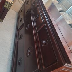 Solid  Rose Wood Dresser And End Tables. 