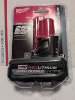 Milwaukee M12  5.0 Battery High Output