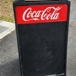 COCA COLA ADVERTISEMENT CHALKBOARD IN GOOD USED CONDITION  MAKE FAIR OFFER