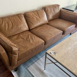 Leather Sofa With Coffee Table