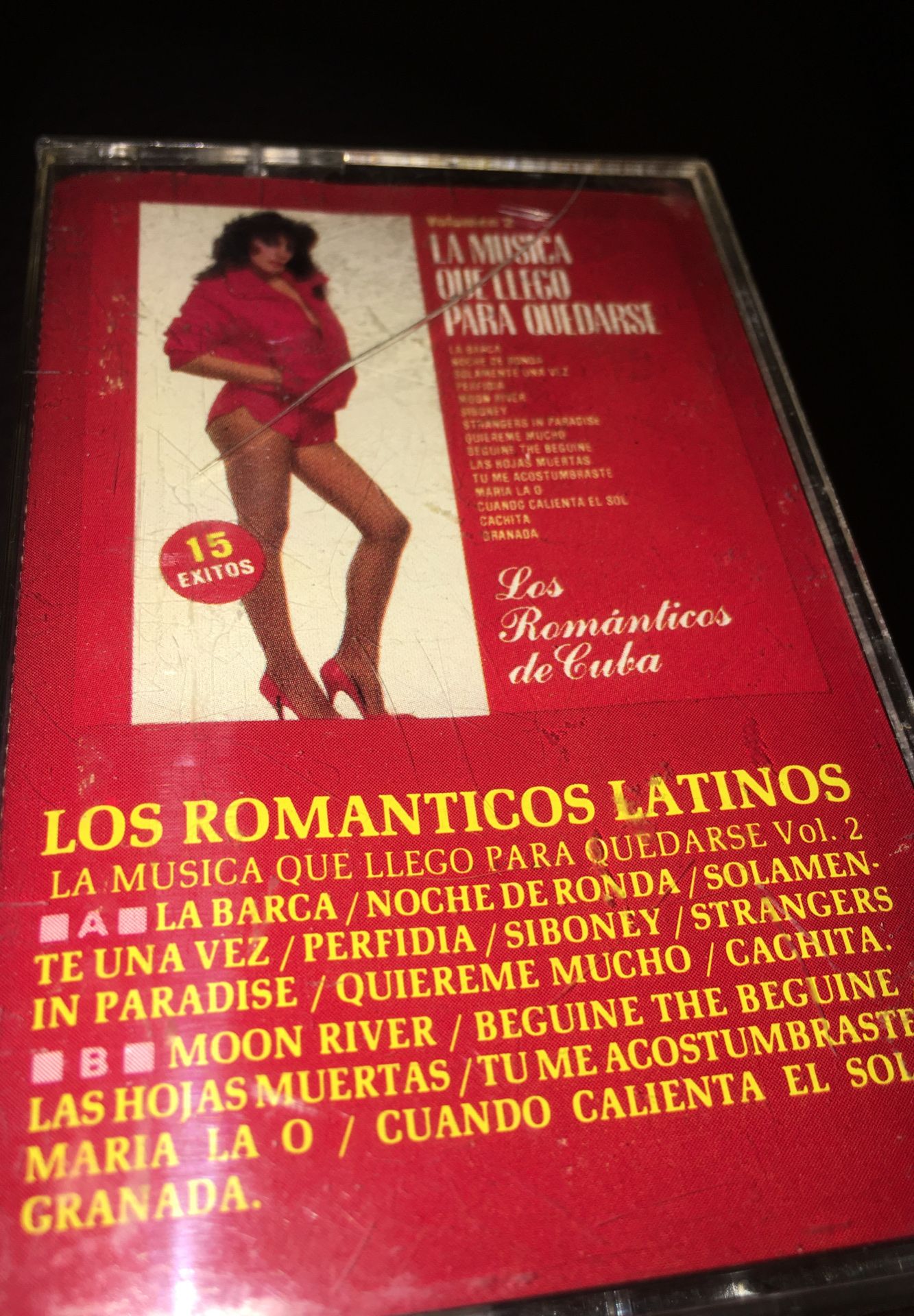 See Photos. Los romanticos latinos audio cassette"