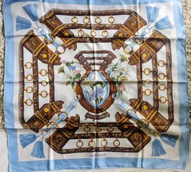 Vintage Hermès Equestrian themed scarves,  multiple designers