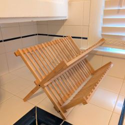 Bamboo Kitchen Set - Revolving Spice Rack & Folding Dish Rack