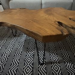 Live Edge Wood Coffee Table 