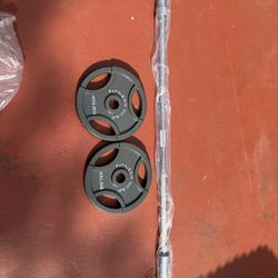 Olympic 2inch 45.lbs Barbell With 45.lbs X 2 