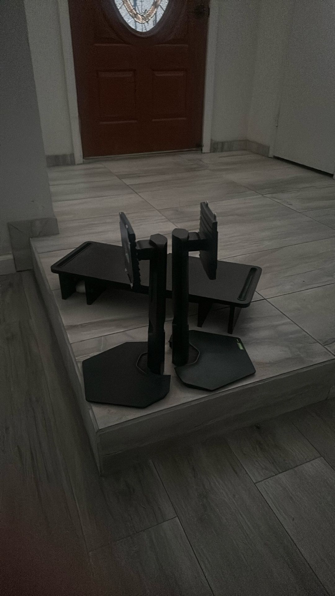 Dual Adjustable Height For Computer Screen