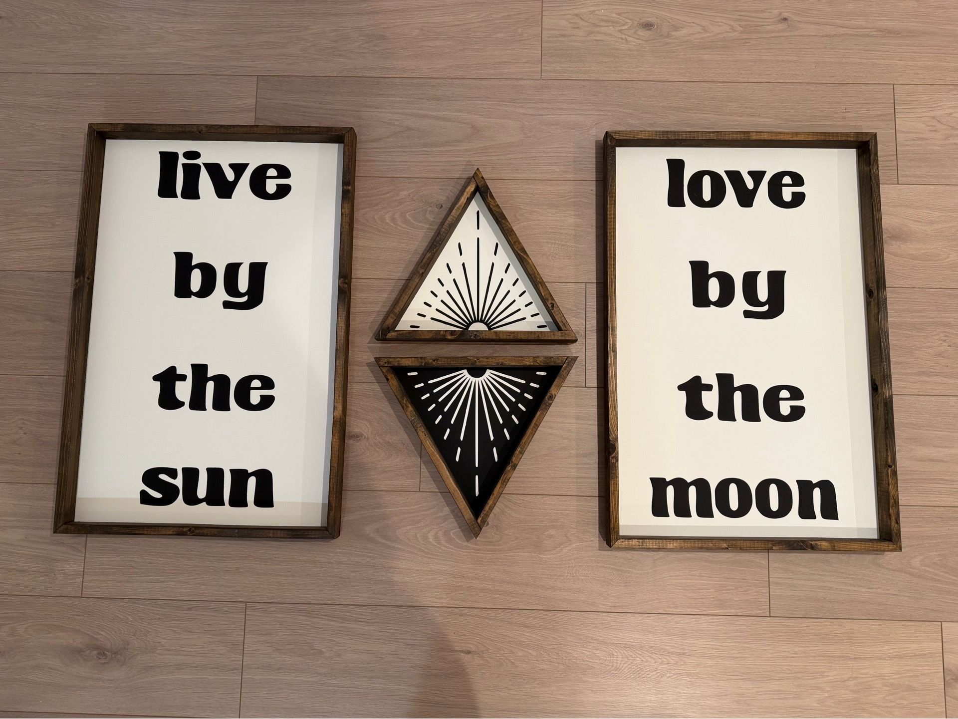Live Sun, Love Moon Framed Art Set