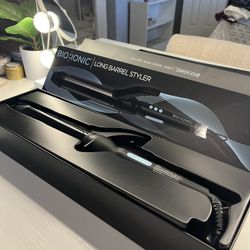 New In Box Never Used 1.5 Inch Bio Ionic Long Barrel Styling Iron