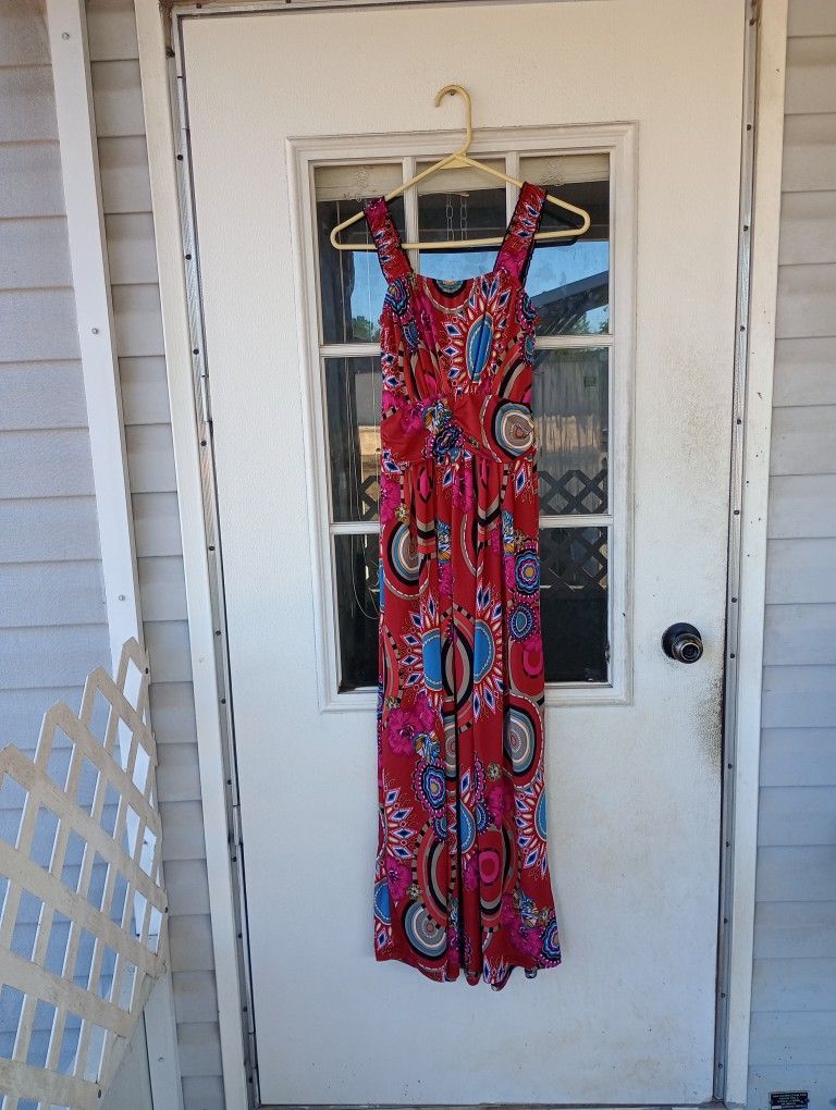 Win Win pleated maxi dress Sz S/M