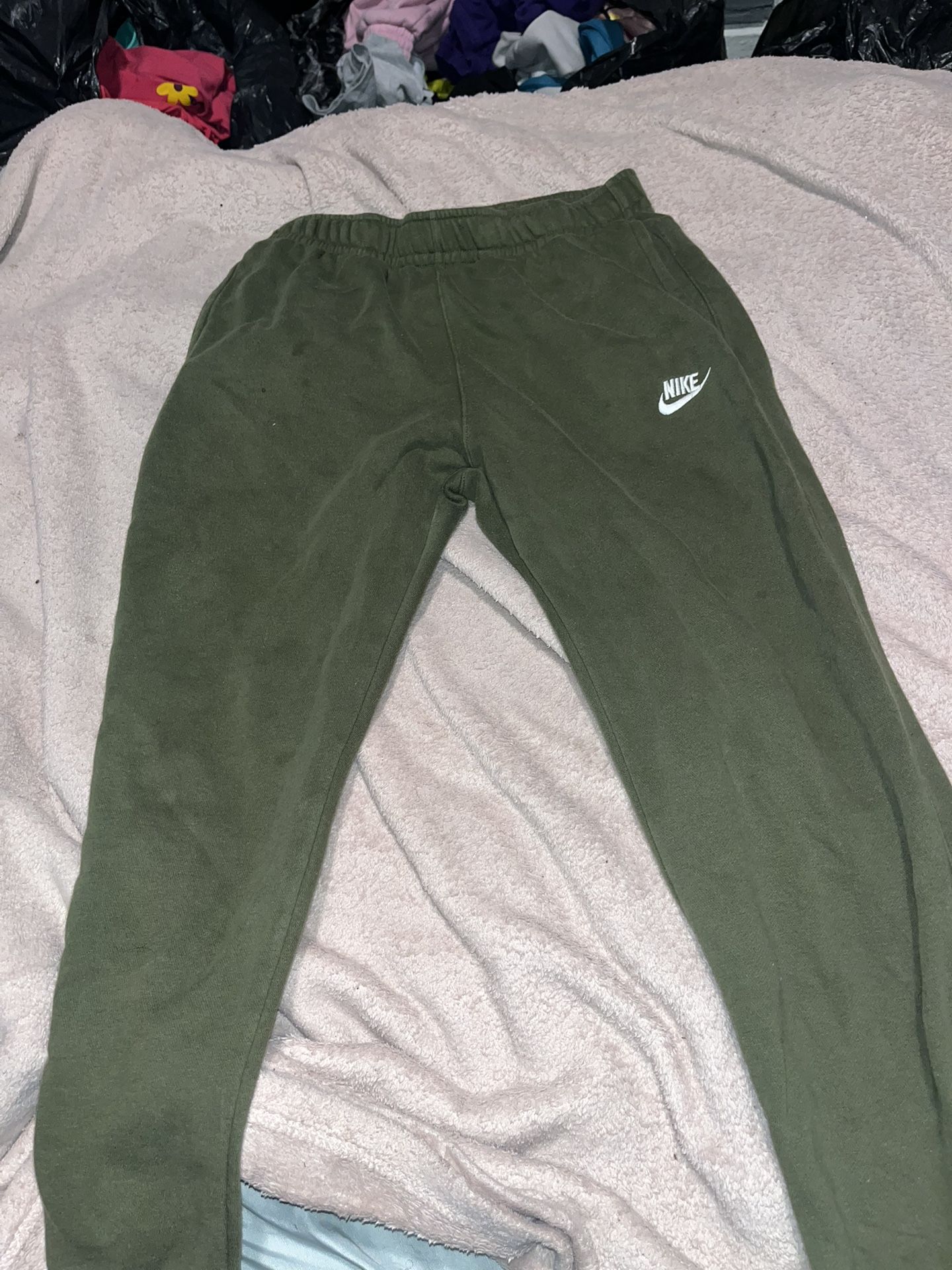 Green Nike joggers!