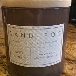New Sand+Fog 25 Oz. 3 Wick White Pumpkin Candle-FIRM