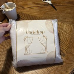 White  Tulle Back Drop Curtain 