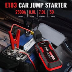 S ZEVZO ET03 Car Jump Starter 2500A