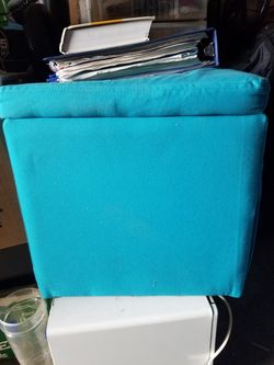 Storge ottoman turqouise teal