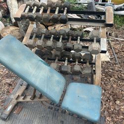 Dumb Bell,dumbbell Rack And. Bench
