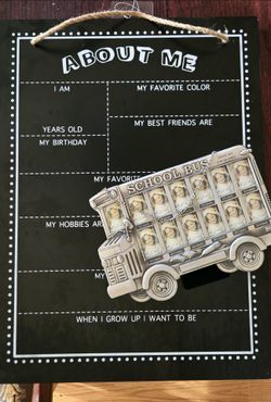 Back to School About Me Board and K-12 Picture Frame