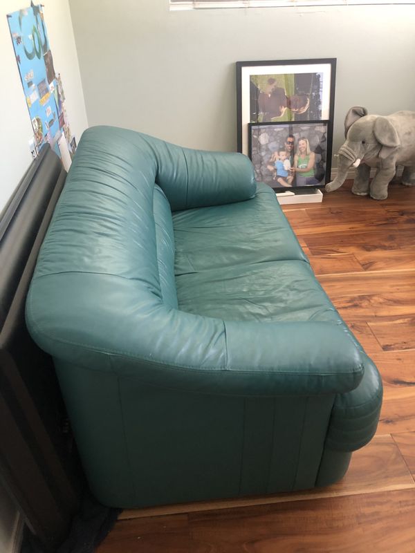 Green leather couch for Sale in San Diego, CA OfferUp