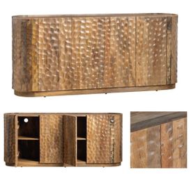 Transitional Natural Four Door Sideboard, TV Stand, Server, Console...