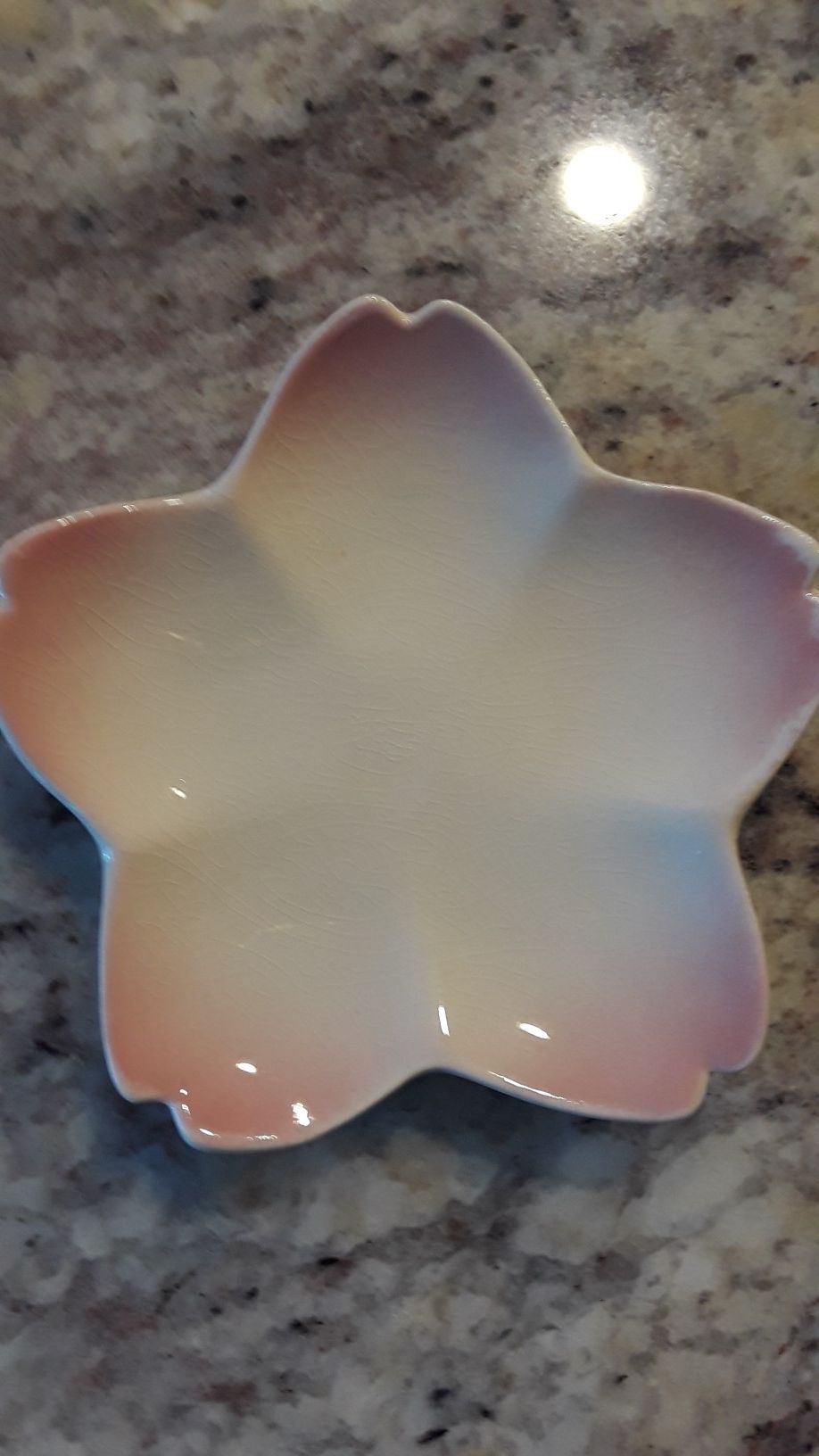 A beautiful cherry blossom shaped plate. Reare!