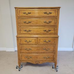 Free Local Delivery! Cherry Wood French Provincial Davis Tall Boy Dresser