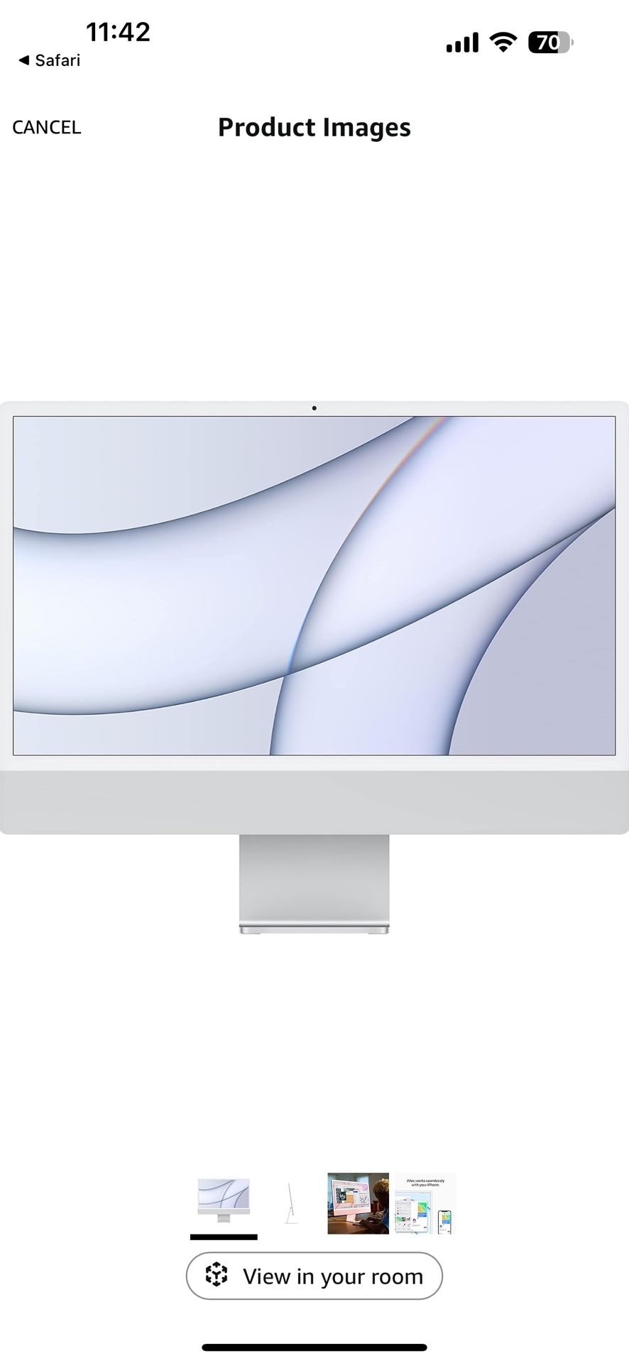 2021 Apple iMac 24” (M1, 8GB RAM, 256GB SSD) - Silver - Excellent Condition