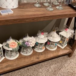 6 Lanterns With Bulb On Inside