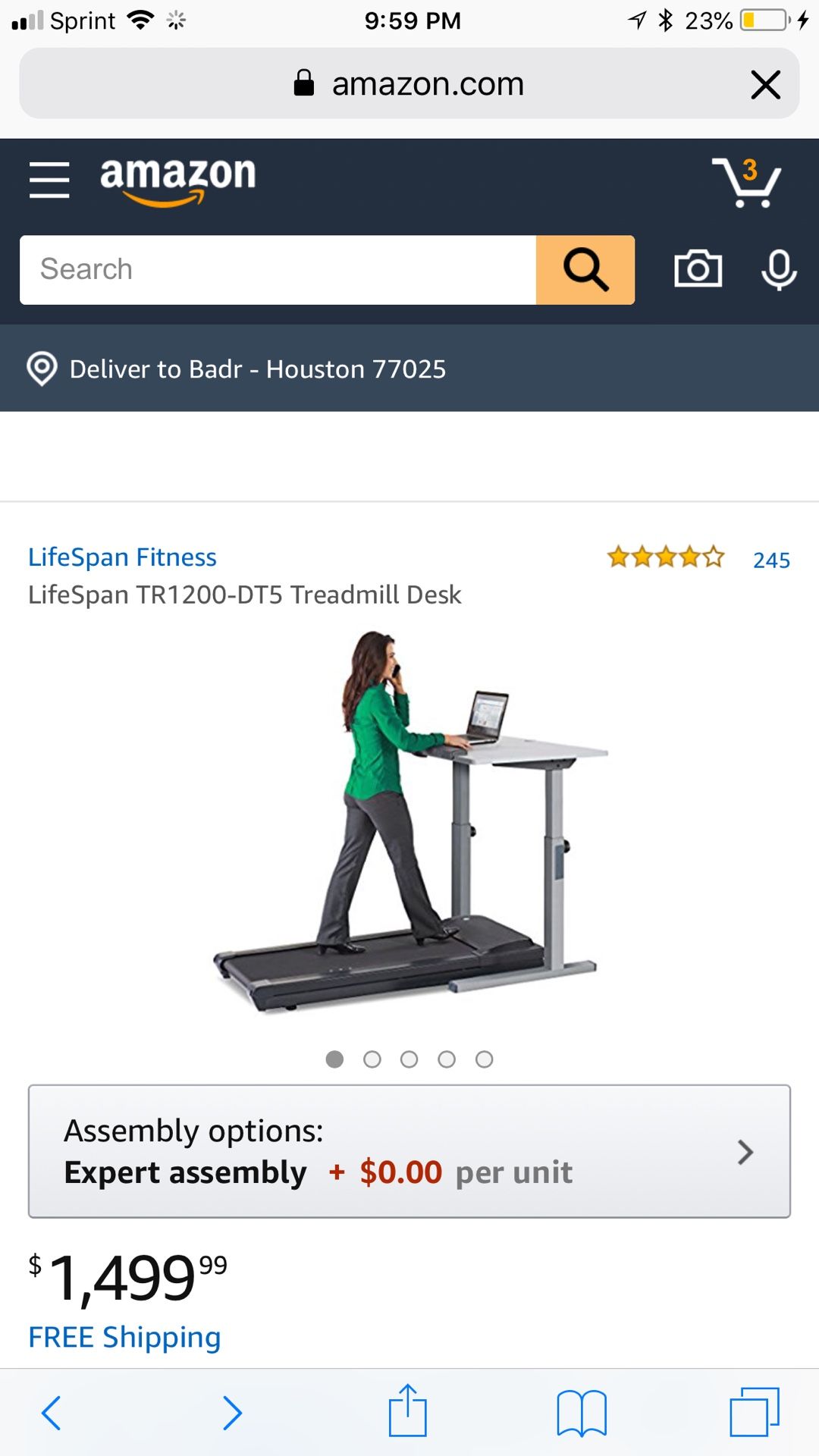 Treadmill desk