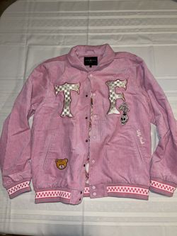 Corduroy Baseball Jacket (Pink)