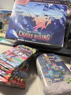 🔥 Pokémon Mega Evolution: Chaos Rising Bundle – ETB + Booster Bundles + Packs + Tin 🔥