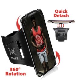 Running Phone Armband Holder for iPhone, Galaxy, Workout Arm Band, Women, Men. 360° Rotation & Detachable.