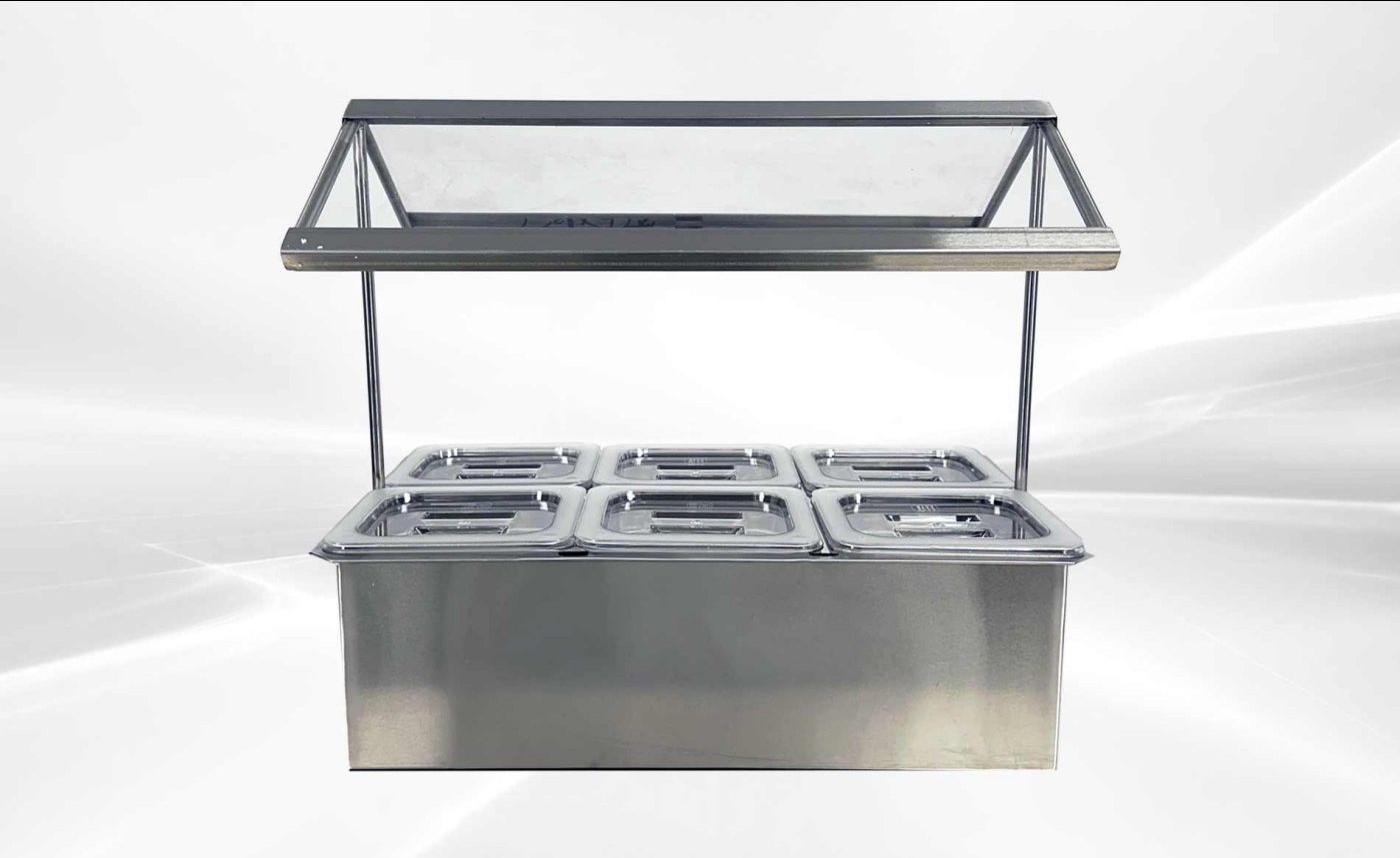 6 pan Compartment Bar Condiment Dispenser sauce station cc166