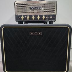 Vox Night Train NT15H All Tube Guitar Amp Head And Matching 1x12 Vox Speaker Cab