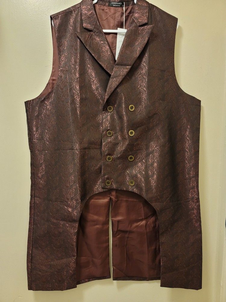 Double Breasted Men's Lapis Vest/Dress Coat. New