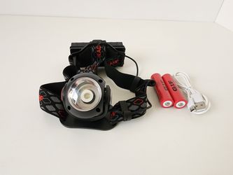 360° 2 IN 1 XM-L T6 COB LED Headlamp Head Light Flashlight Torch Waterproof White/Red