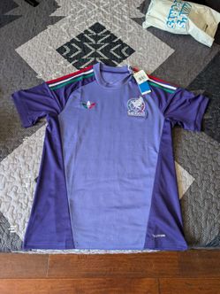 Authentic Jerseys Mexico:Black and Purple, Jamaica, Real Madrid all size Medium