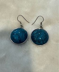 Turquoise Round Drop Earrings