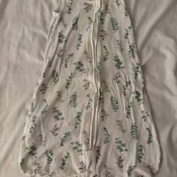 $10 The Peanutshell sleeveless baby sleep sack featuring a botanical eucalyptus leaf print (0-6mos)