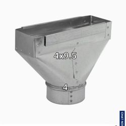 4x9.5x4 Straight Duct Boot