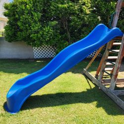 Blue Wave Slide For 5 Ft high Swing Set Ledge 