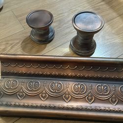 Metal Shelf & Ceramic Candle Holders Asking $30