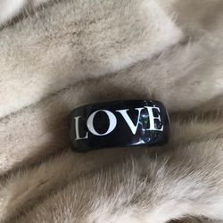 Adorable Vintage Lucite Love Cuff.