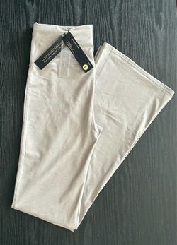 BRAND NEW WITH TAGS! YoungLA W282 Flashback Foldover Flares-Size Small-Heather Grey-Original packaging