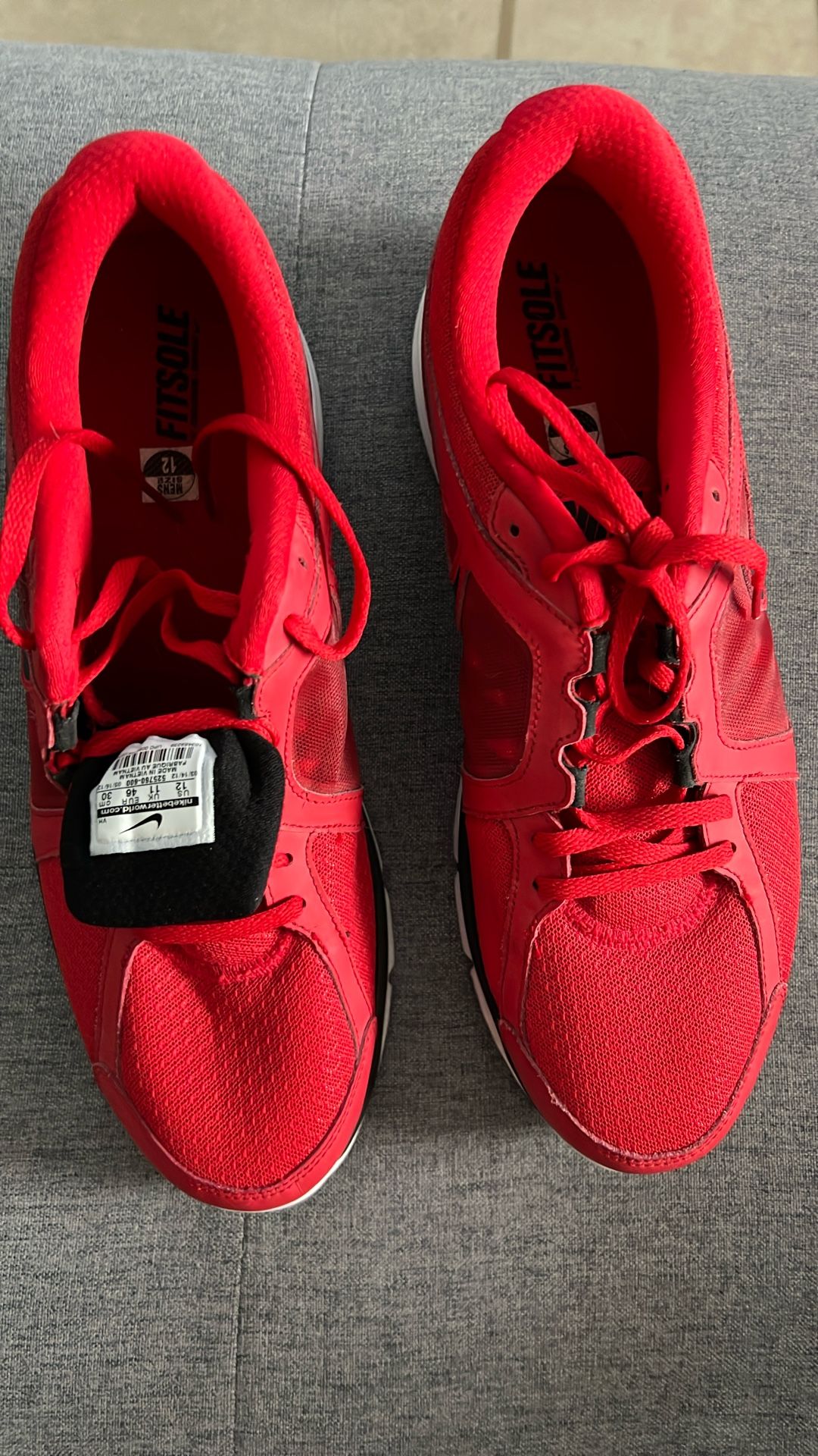 Nike Dual Fusion Red Running Shoes Men’s US 12 – Gently Us